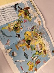 1992 Rand McNally Sticker Atlas of the World – Reusable Stickers – USED Vintage