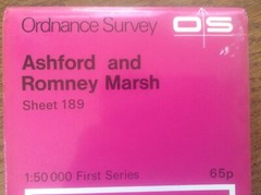 Ashford & Romney Marsh Kent England OS Landranger GB Map 1:50000 First Series