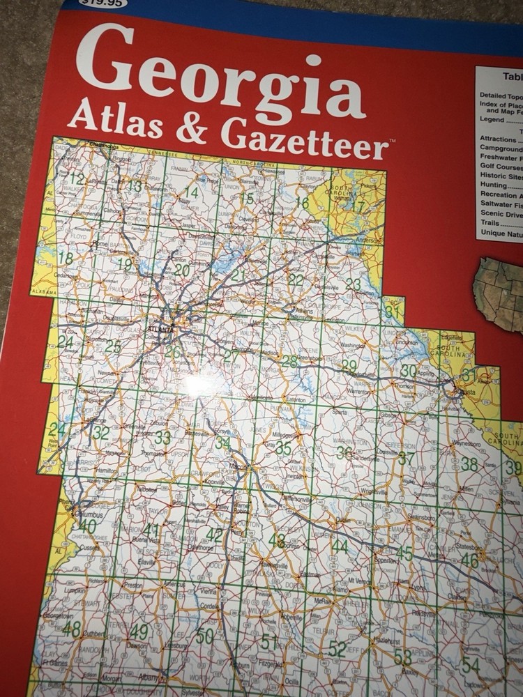 DeLorme Georgia Atlas & Gazetteer Paperback Topographic Maps 1:1,837,440