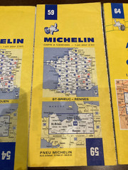 7x Vintage 1970s Road Maps France, Michelin 54 59 64 67 230 & IGN 13 14 VGC