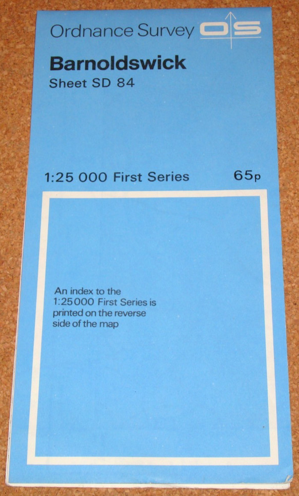 UK ORDNANCE SURVEY First Series (1:25000) Map SD84 – Barnoldswick
