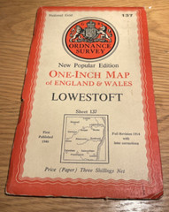 Various Vintage Ordnance Survey One Inch Maps Paper And Cloth – Choose A Map