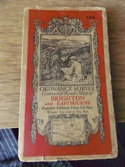 ORDNANCE SURVEY CONTOURED ROAD MAP OF BRIGHTON POPULAR EDITION LINEN 1933