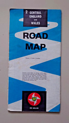 Vintage BP Road Map No 2 Central England & Wales 1961 Folding Paper Map