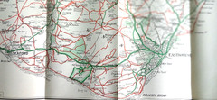 Vintage “Geographia” Ramblers Map No 8 Country Round EASTBOURNE