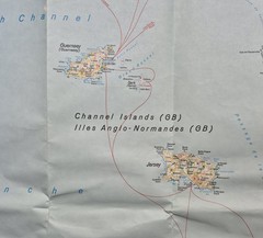 Vintage Bartholomew Euro Paper Map of Brittany + West Normandy