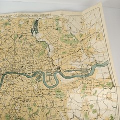 G W Bacon Map London and Suburbs Fold Out Booklet Underground Railway Buildings