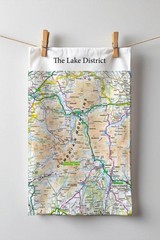 OS Map Tea-towel – Lake District National Park (General merchandise)