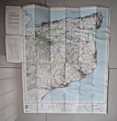 East Kent Ordnance Survey Seventh Series One inch 1966 Sheet 173 Folding Paper
