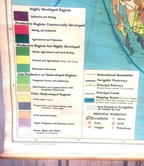 Philips’ Series of Comparative Wall Atlas – North America – circa 1952 – VG