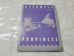 ❤️Vintage 1991❤️Atlantic Provinces Maritimes at a Glance Map❤️RARE PLEASE LOOK❤️