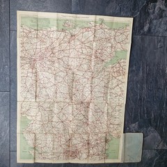 Bacon’s Cycling and Motoring Road Map of England & Wales, Cloth Backed Vintage