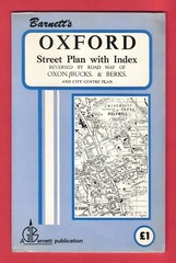 Barnett’s Street Plan with Index – Oxford – Road Map: Oxon Bucks Berks – c.1980s