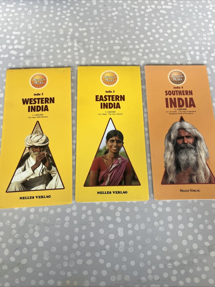 Nelles Map India 2 – 3 & 4 Western Eastern Southern India including Nepal Used
