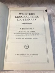 1966 Webster’s Geographical Dictionary Maps Merriam-Webster Hardcover Reference