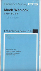 Ordnance Survey (OS) 1:25,000 First Series Map Sheet SO 69 Much Wenlock