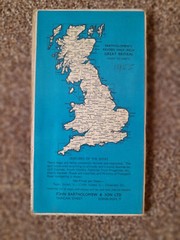 BARTHOLOMEWS CLOTH HALF-INCH CONTOURED MAP EXMOOR SHEET NO3 C1955