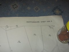 Vintage Ordnance Survey Map XXIX Herts Sheet 29.8 Hertford Ware 1923 1:2500