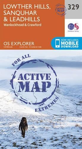 Lowther Hills, Sanquhar and Leadhills (Map) OS Explorer Active Map