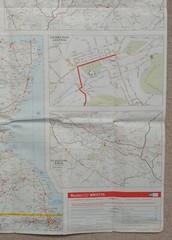 AA Service Map: Throughroutes to and from Bristol (1976).