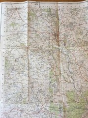 1954 Ordnance Survey One Inch Seventh Series Map 130 Kidderminster (inc Dudley )