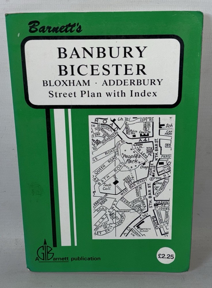 G.I. Barnett’s Street Plan with Index – Banbury & Bicester – c1990