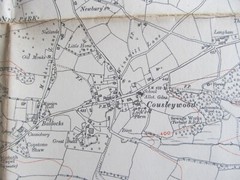 VINTAGE OS MAP OF COUSLEYWOOD AREA SUSSEX 1932 EDITION – SIX INCHES TO ONE MILE