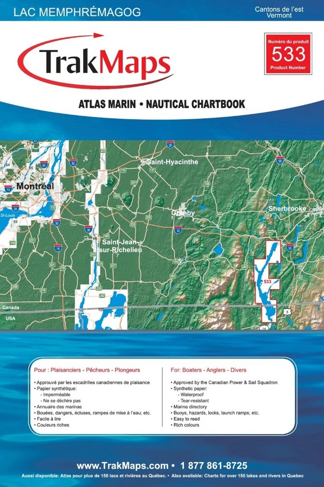 Lake Memphrémagog | Waterproof Chartbook | 12 x 18