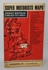 Geographia 3 Miles to 1 inch Super Motoring Map – Nottingham & Derby – c1965