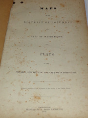 Rare 1852 Book of Maps Plats A. Boyd Hamilton Washington DC District of Columbia