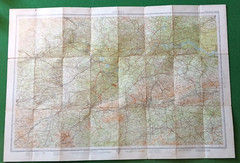 Vintage Bartholomew Half Inch Contoured Cloth Map Sheet 9 – SURREY
