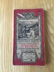 1928 Ordnance Survey One Inch Contoured Road Cloth Map 139 Sidmouth And Bridport