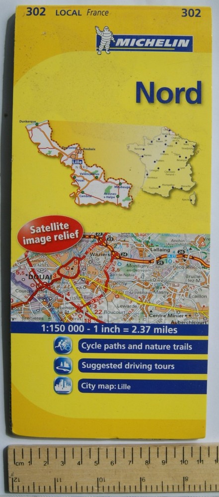 2013 Michelin Local France Map No. 302 Nord, edition 10