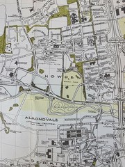 Livingston street plan and New town Progress Plan vintage map 1980