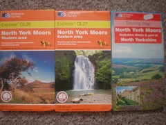 OL 26 27 NORTH YORK MOORS WESTERN EASTERN TOUR, EXPLORER ORDNANCE SURVEY MAPS OS