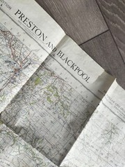 Ministry of Defence 1948 Preston & Blackpool Locality Training Area Map