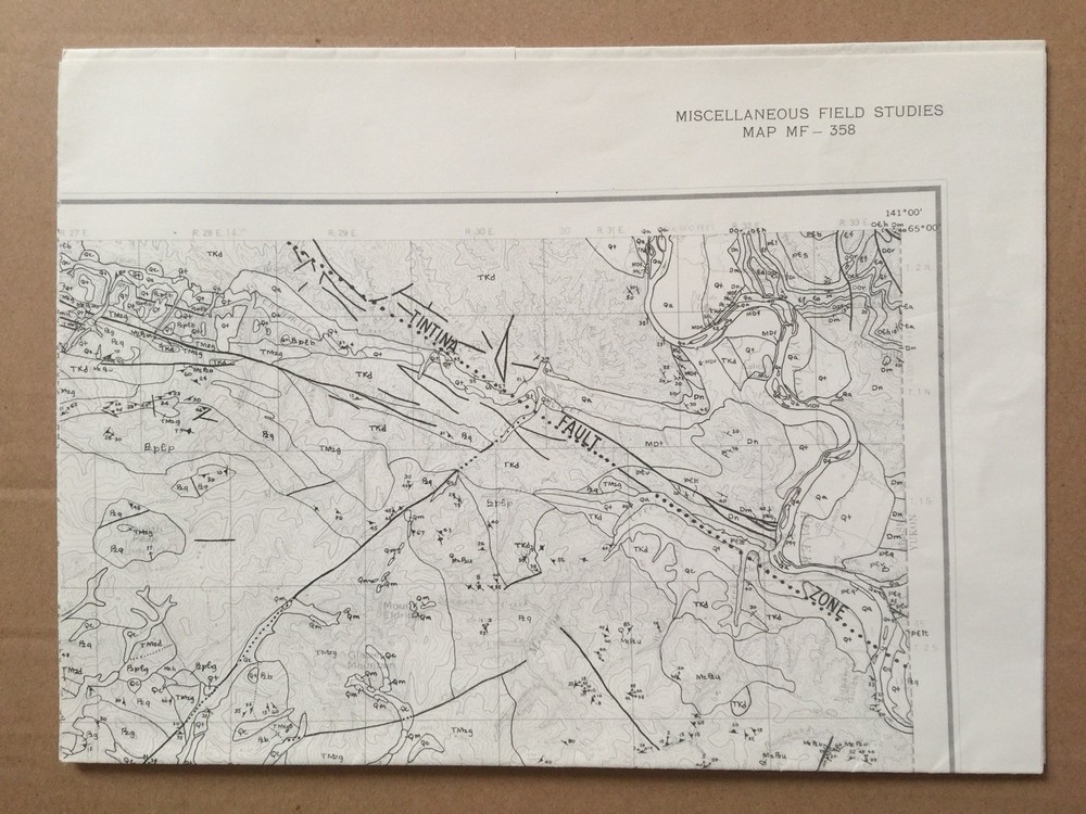 USGS Map MF-358 Preliminary geologic map of the Eagle quadrangle, Alaska 1972