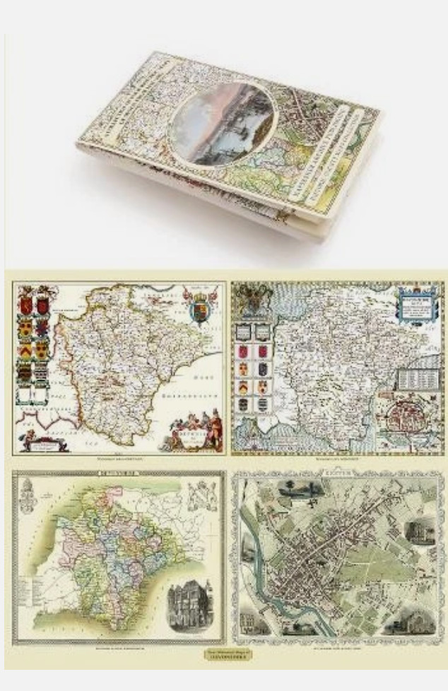 Devon 1611 – 1836 Fold Up Map that features a collection of… – 9781844918263