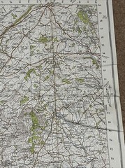 Vintage OS One Inch Map -Ludlow, Sheet 129, 1947 – On Cloth, Ordnance Survey