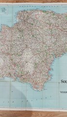 Geographia Road Map Of The SOUTH-WESTERN COUNTIES Revised 1921