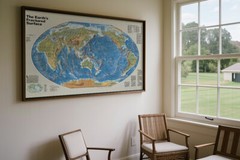 Thematic map of Earth’s Plate Tectonics Poster Educational Wall Decor 61x91cm