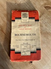 BOURNEMOUTH Ordnance Survey Seventh Series Paper One In Map Sheet 179 1960 Poole
