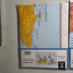 World & United States Political Wall Map Rand McNally Signature Edition 50x 32″