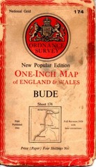 Ordnance Survey 174 Bude New Popular Edition 1946 OS map sheet