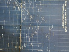 Antique Francis Chichester Star Chart Astrology Large Star Maps X2