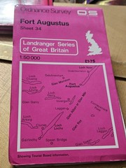 Ordnance Survey. Fort Augustus. Sheet 34. Landranger Series. Map. 1:50 1980