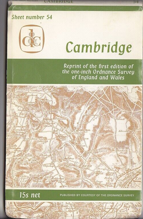 Ordnance Survey [OS] One Inch Old Series Sheet 54 Cambridge (David & Charles)