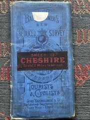 Bartholomew Cheshire No 12 Cloth Folding Tourists Cyclists Vintage Map