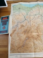 Vintage Bartholomews Revised Half Inch Contoured Map Buchan&Strathbogie Sheet 56