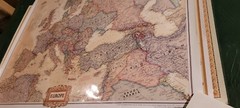 Lot of 3 VERY LARGE PRE-OWNED Laminated Maps of the WORLD, U.S.A., & EUROPE